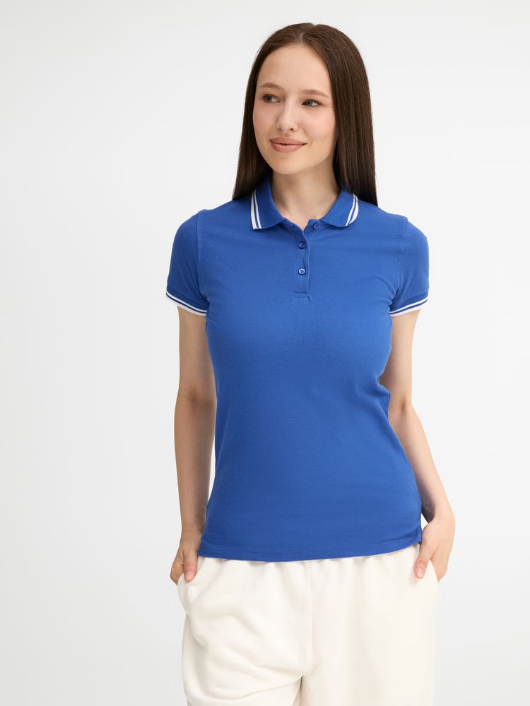 Рубашка поло женская Pasadena Women 200 с контрастной отделкой