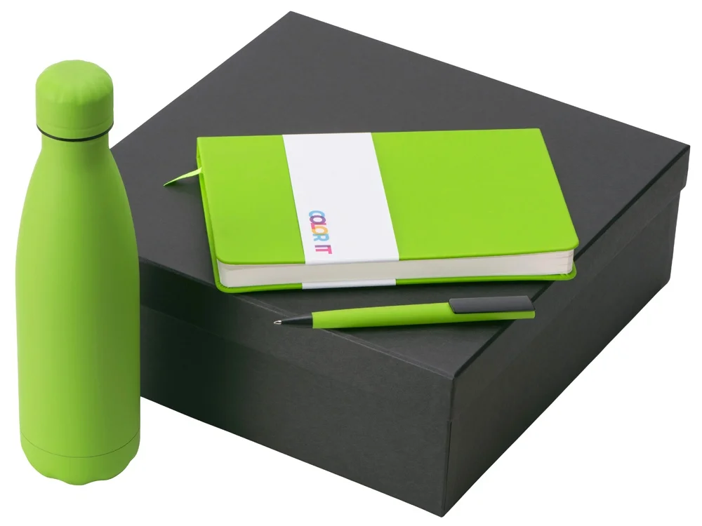 Подарочный набор COLOR IT c блокнотом, ручкой и термобутылкой