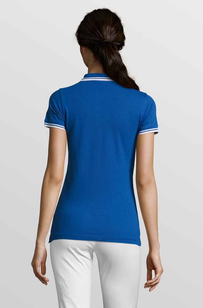 Рубашка поло женская Pasadena Women 200 с контрастной отделкой