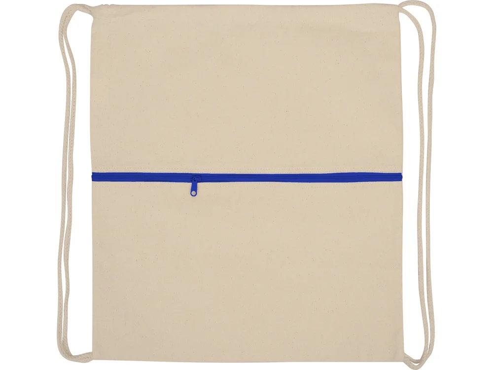 Рюкзак-мешок хлопковый Lark с цветной молнией