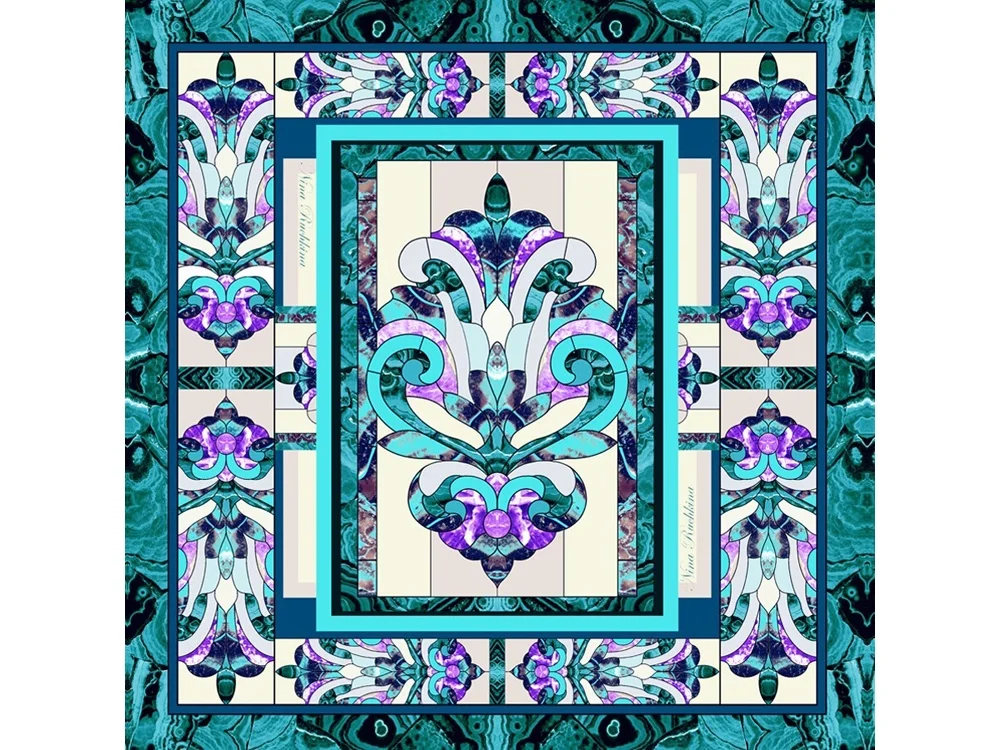 Набор: платок Кремль – Москва и свеча Бархатный пион