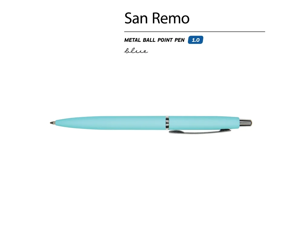 Ручка металлическая шариковая San Remo, софт тач