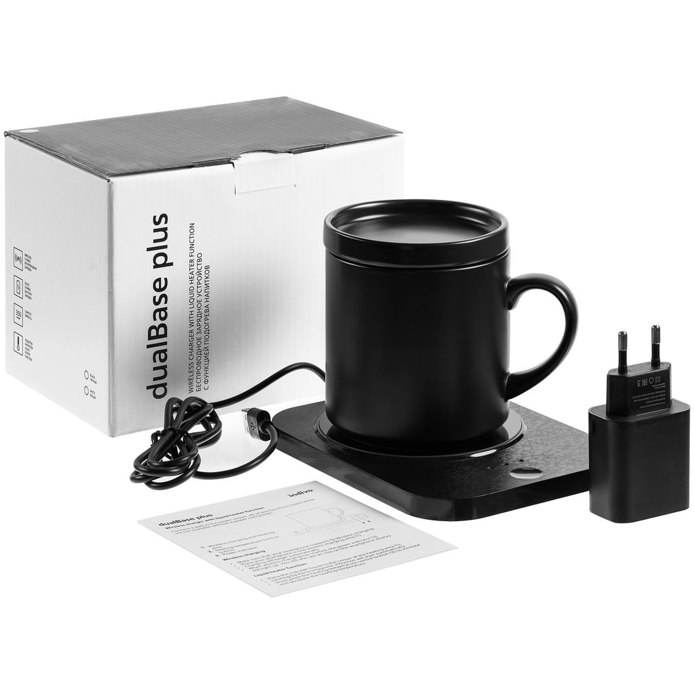 Кружка с подогревом и беспроводной зарядкой dualBase plus