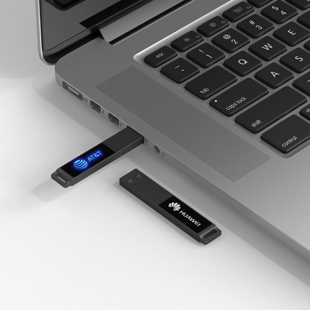 Флешка markBright Black с синей подсветкой