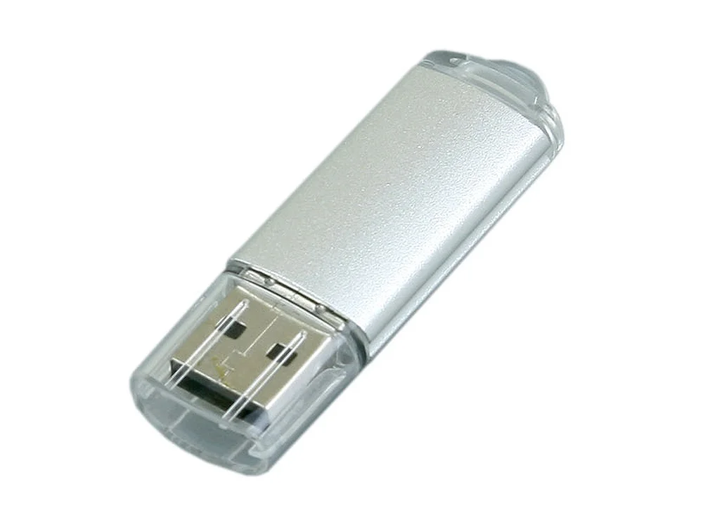 USB 2.0- флешка на 16 Гб с прозрачным колпачком