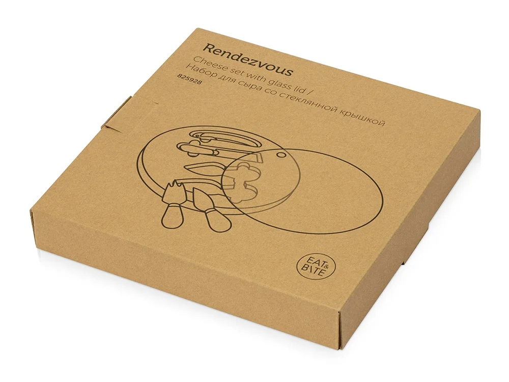 Набор для сыра и вина со стеклянной крышкой Rendezvous