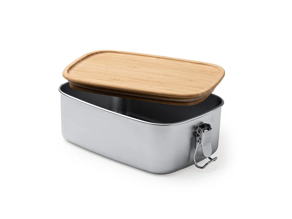 Ланч-бокс DAIKON из нержавеющей стали с бамбуковой крышкой
