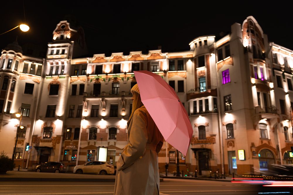 Зонт складной Manifest Color со светоотражающим куполом