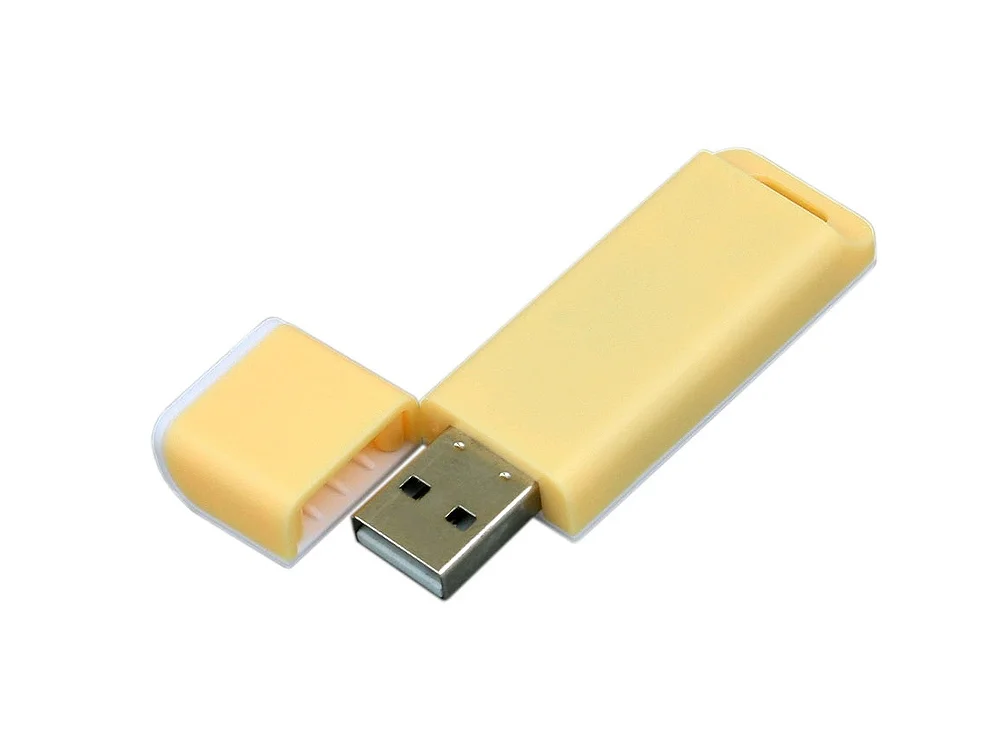 USB 2.0- флешка на 16 Гб с оригинальным двухцветным корпусом