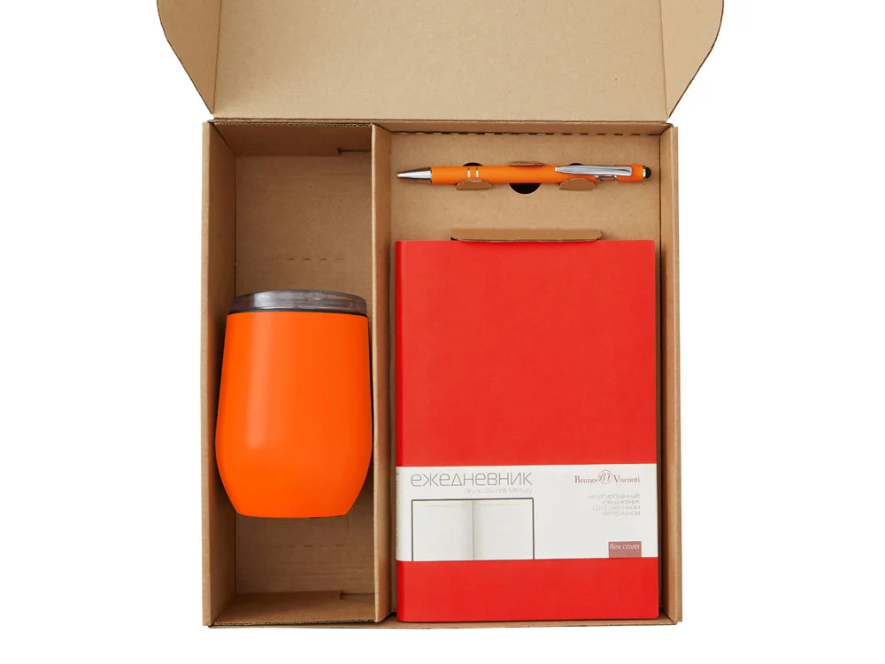 Набор Writea с ежедневником, ручкой и термокружкой