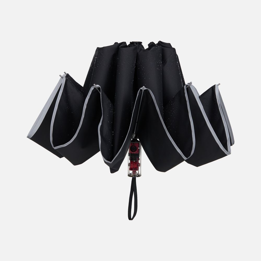 Зонт наоборот складной Futurum со светоотражающим кантом