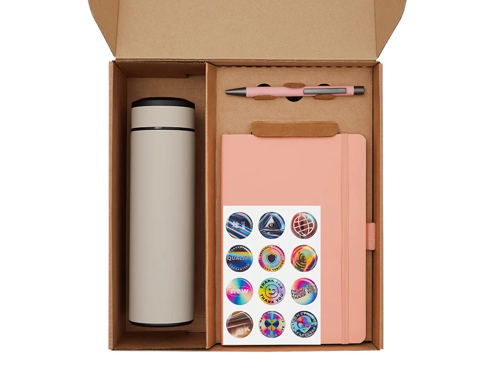 Набор Warmpage с термосом, блокнотом, ручкой и чаем