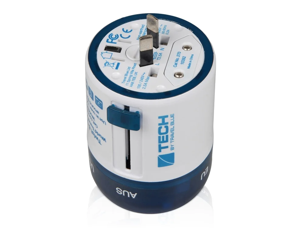 Адаптер с 2-мя USB-портами Twist &amp; Slide