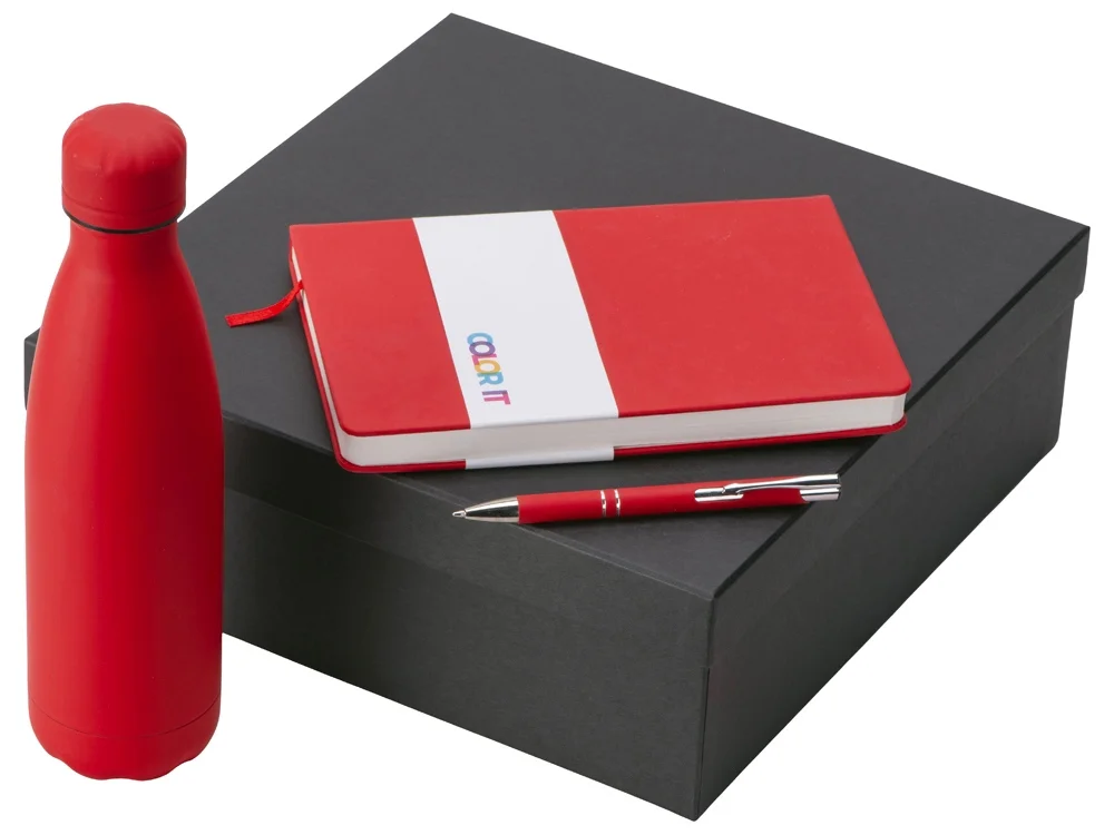 Подарочный набор Color it с блокнотом, металлической ручкой и термобутылкой