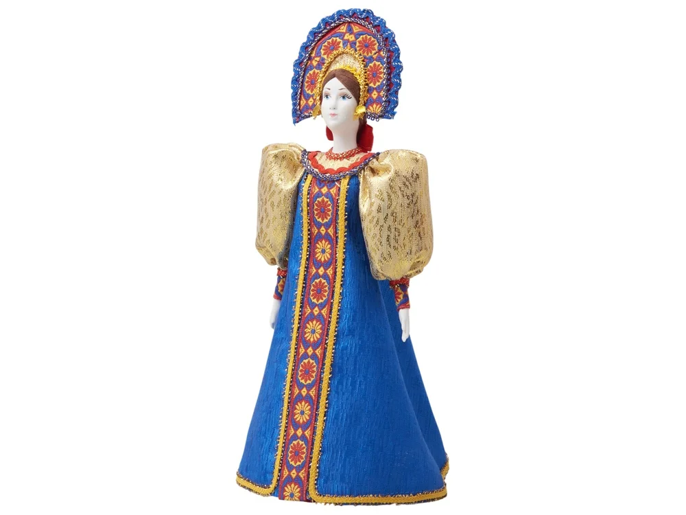 Подарочный набор: кукла фарфоровая, чай Малина с мятой