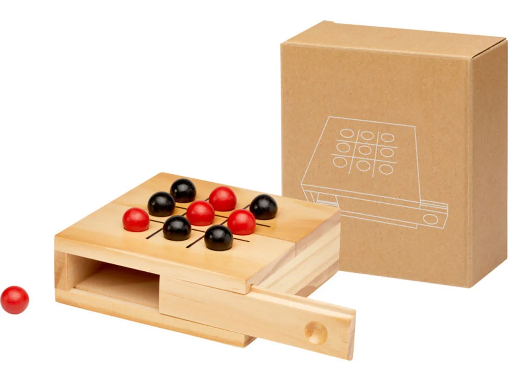 Деревянная игра в крестики-нолики Strobus