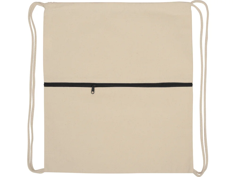 Рюкзак-мешок хлопковый Lark с цветной молнией