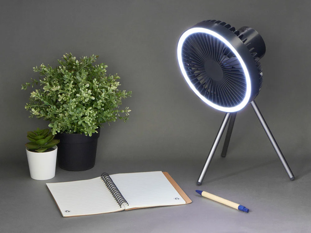 Портативный вентилятор с фонарем Jon