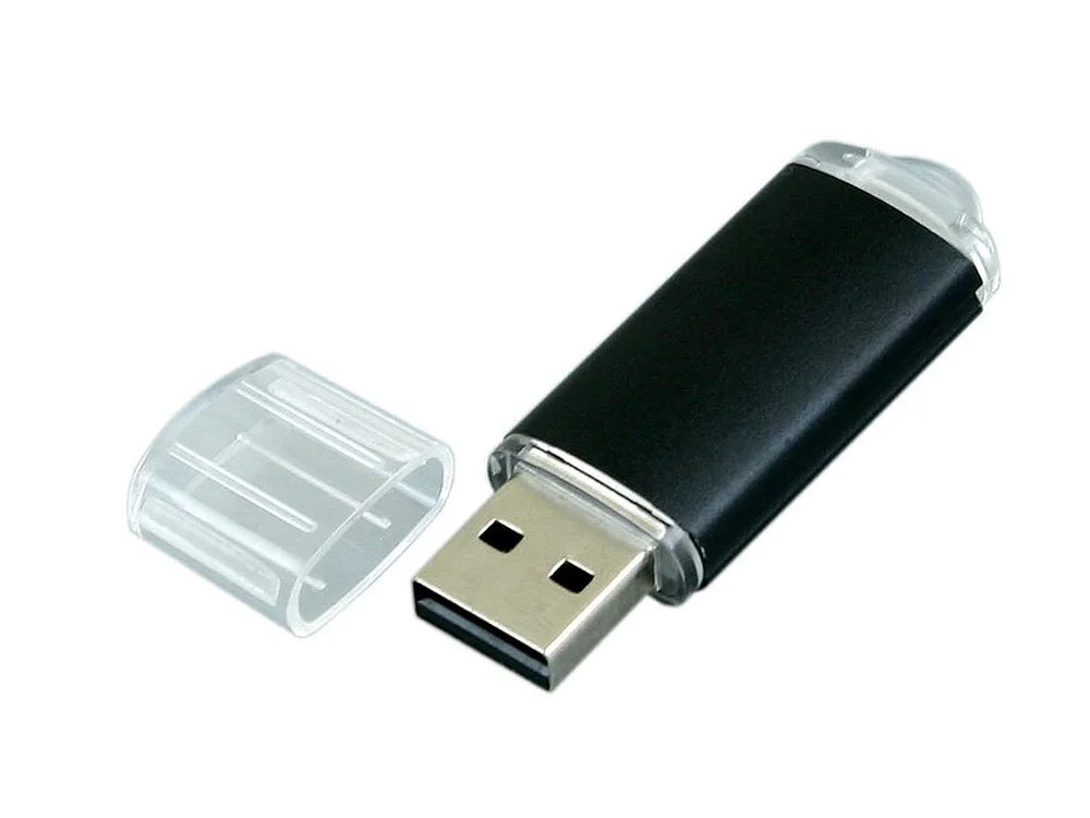 USB 2.0- флешка на 16 Гб с прозрачным колпачком