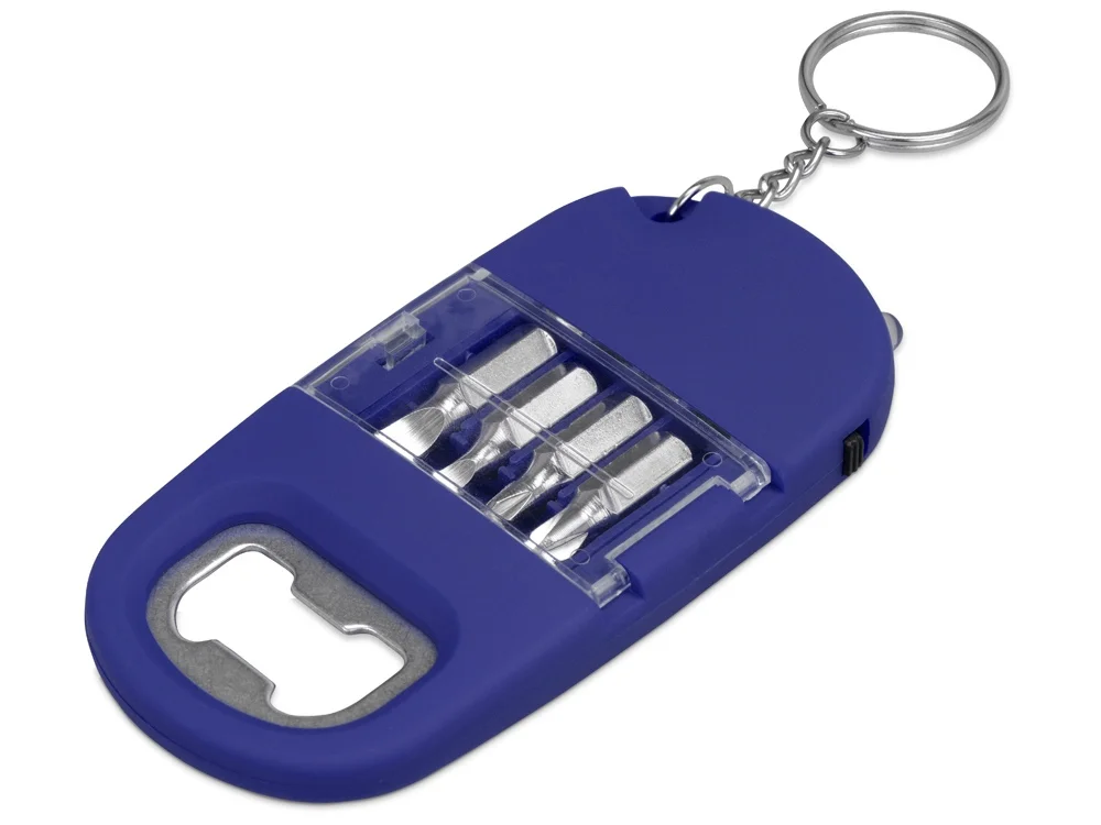 Брелок-открывалка с отвертками и фонариком Uni софт-тач