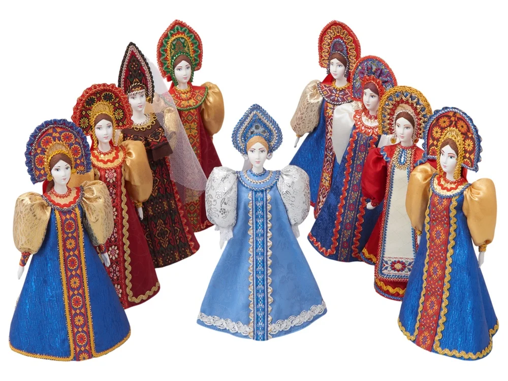 Подарочный набор: кукла фарфоровая, мёд с гецким орехом