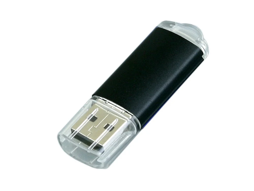 USB 2.0- флешка на 16 Гб с прозрачным колпачком