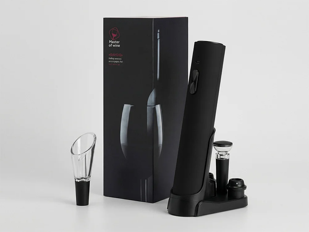 Набор винных аксессуаров 4в1 Savoie с покрытием soft touch