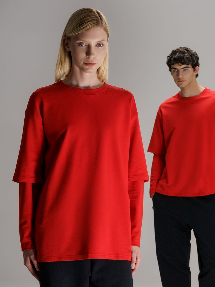 Футболка оверсайз с двойным рукавом Kosmos