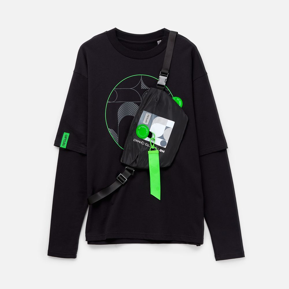 Футболка оверсайз с двойным рукавом Kosmos