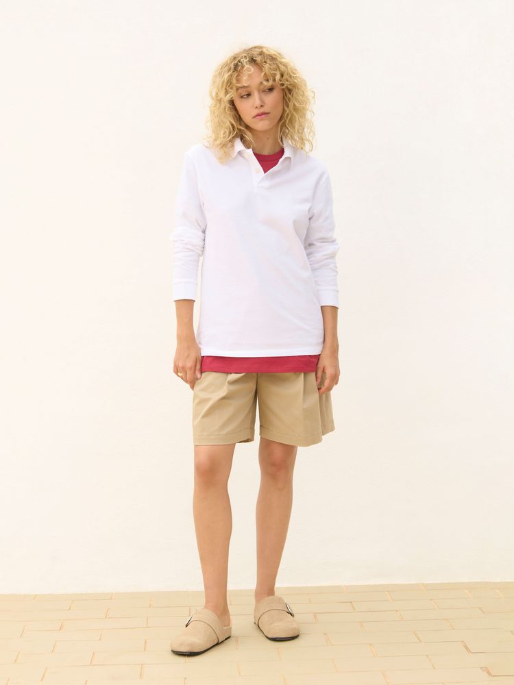 Рубашка поло унисекс с длинным рукавом Pacific LSL