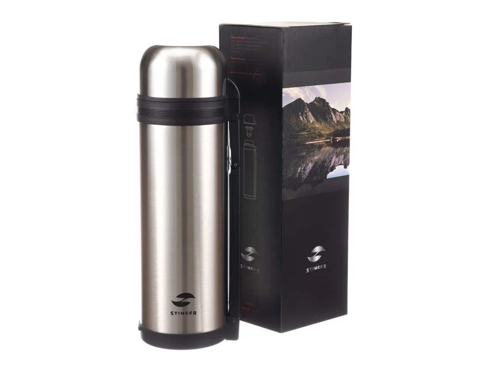 Термос широкий с ручкой, 1800 мл