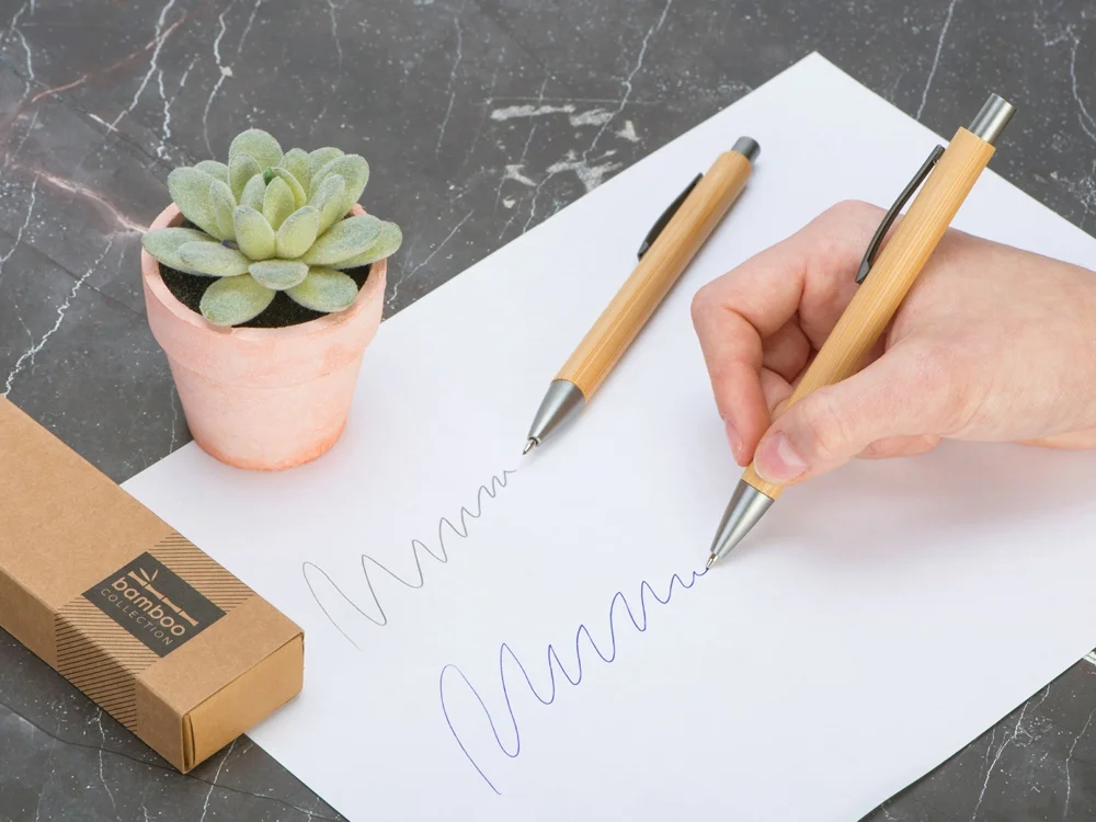 Подарочный набор Tender bamboo с шариковой ручкой и механическим карандашом из бамбука