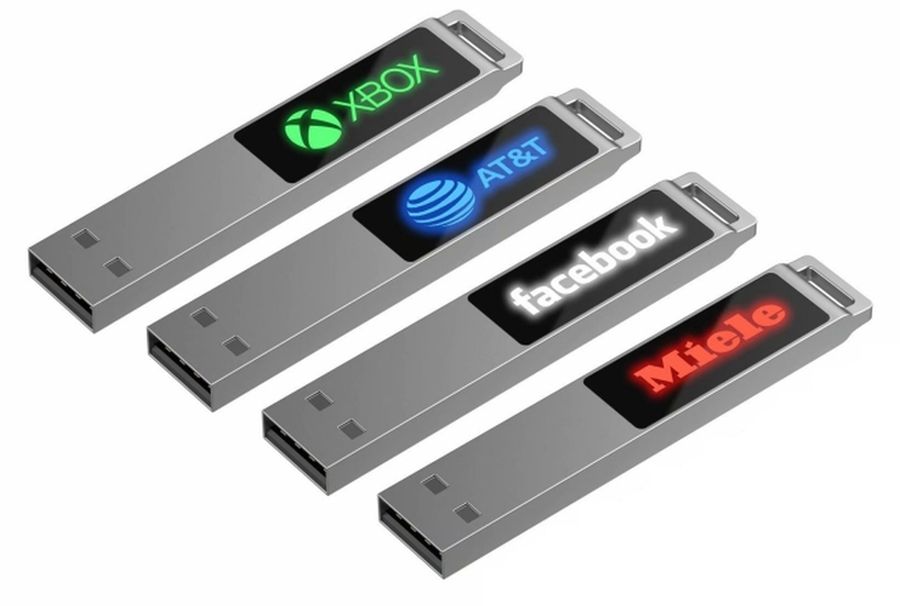 Флешка markBright с белой подсветкой