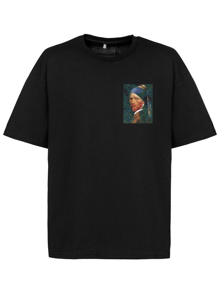 Футболка оверсайз «Мужчина с жемчужной сережкой»