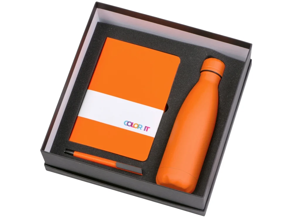 Подарочный набор COLOR IT c блокнотом, ручкой и термобутылкой