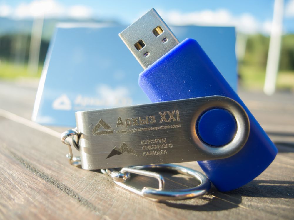 Флешка Twist, белая