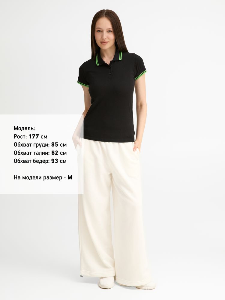 Рубашка поло женская Pasadena Women 200 с контрастной отделкой