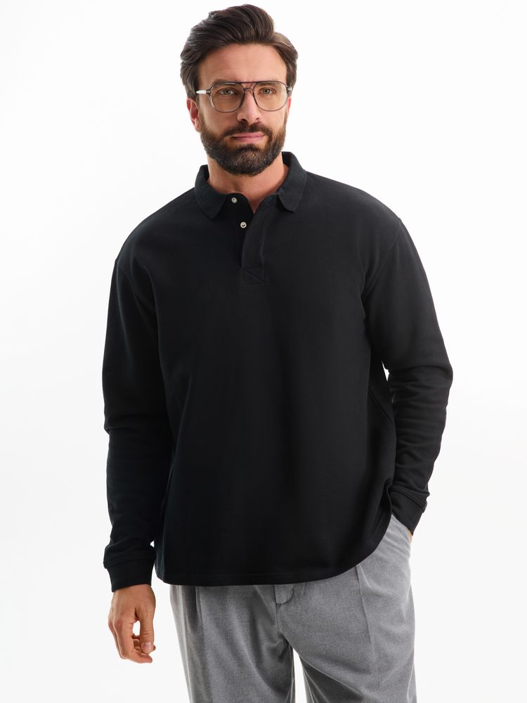 Рубашка поло оверсайз с длинным рукавом Heritage