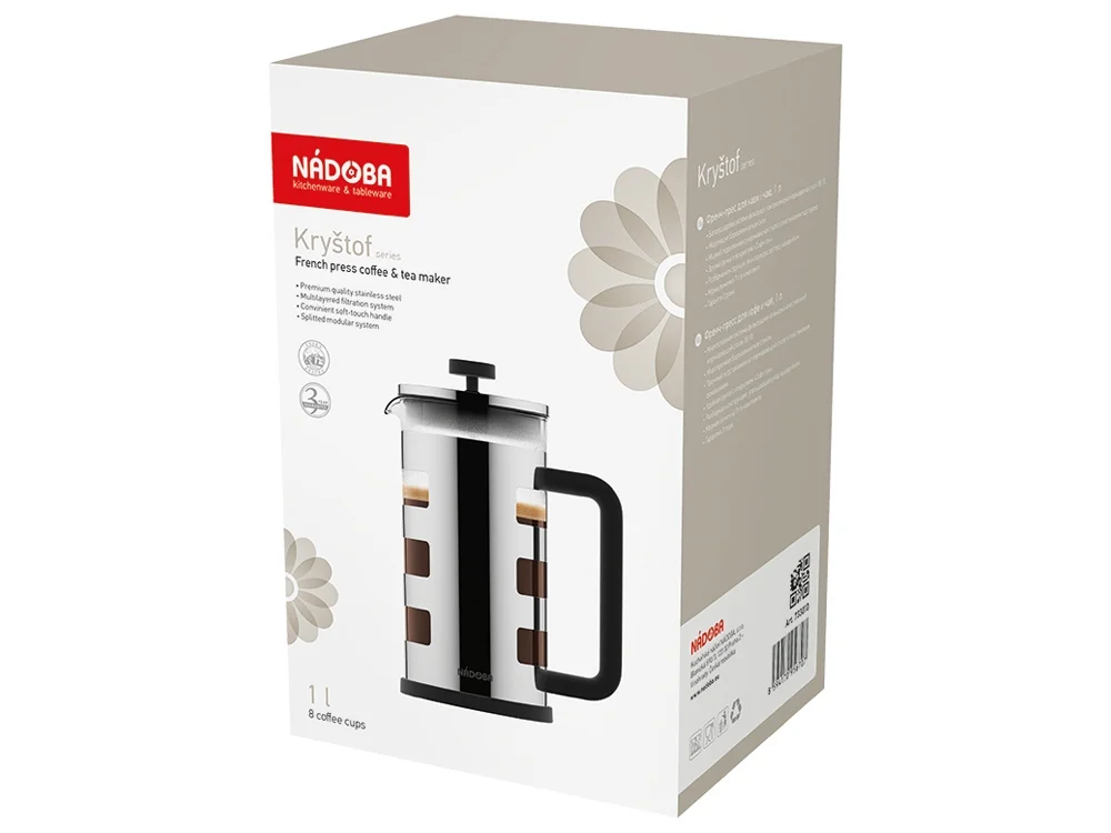 Френч-пресс KRYSTOF, 1 л