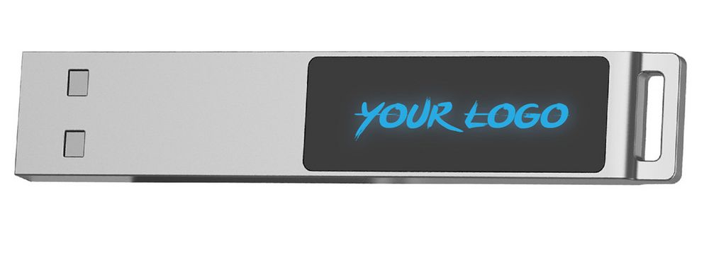 Флешка markBright с белой подсветкой