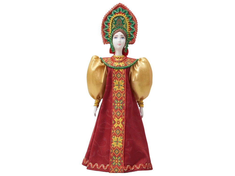 Подарочный набор: кукла фарфоровая, мёд с гецким орехом