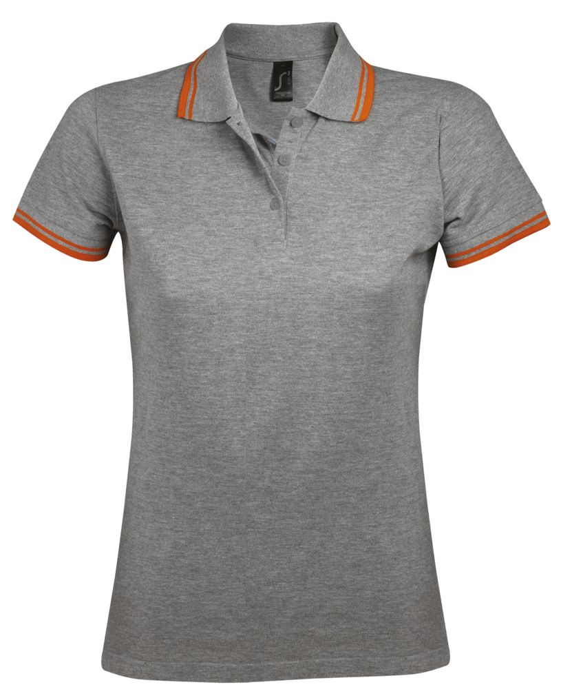 Рубашка поло женская Pasadena Women 200 с контрастной отделкой