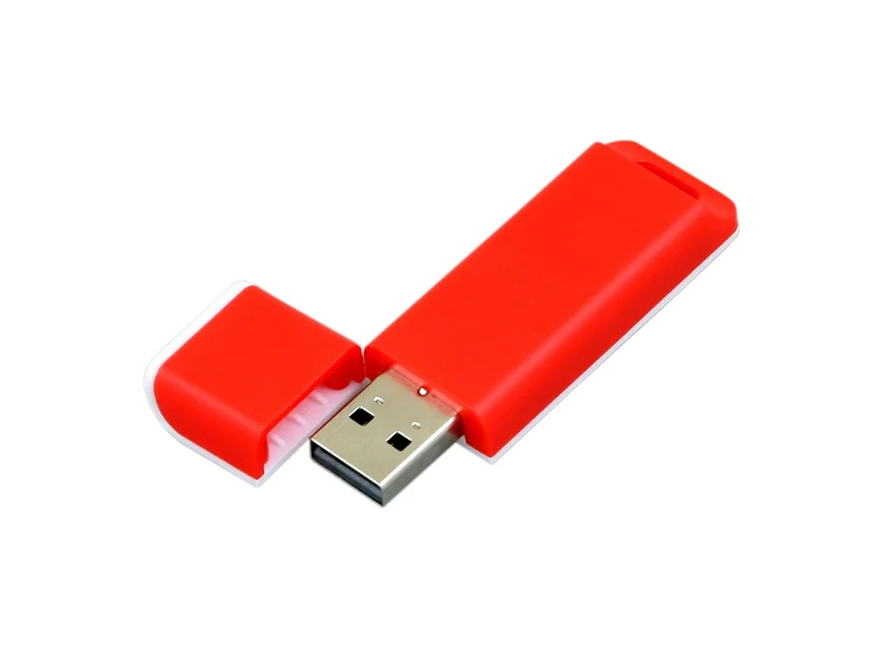USB 2.0- флешка на 16 Гб с оригинальным двухцветным корпусом
