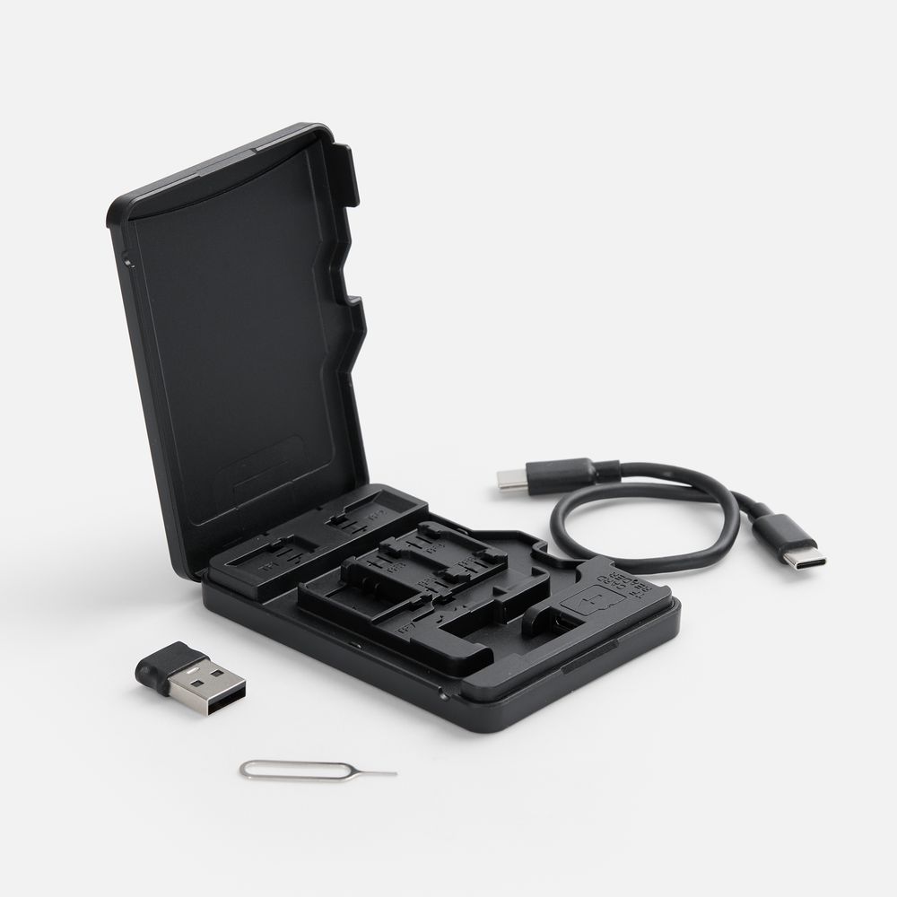 Органайзер для карт памяти и SIM с кардридером Multitask