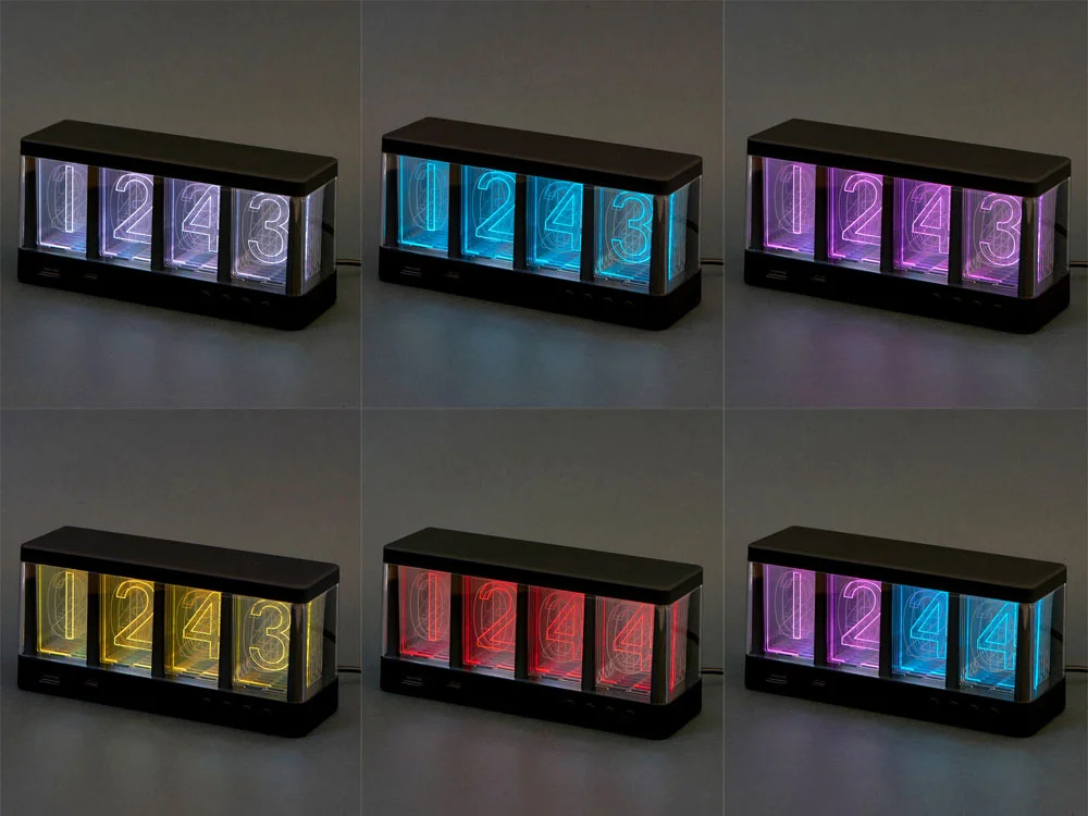 Часы с LED-подсветкой и беспроводной зарядкой Cyber, 10 Вт