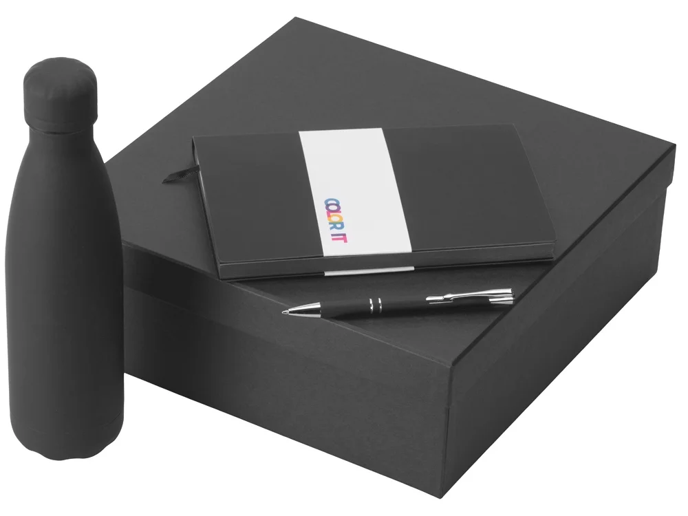 Подарочный набор Color it с блокнотом, металлической ручкой и термобутылкой