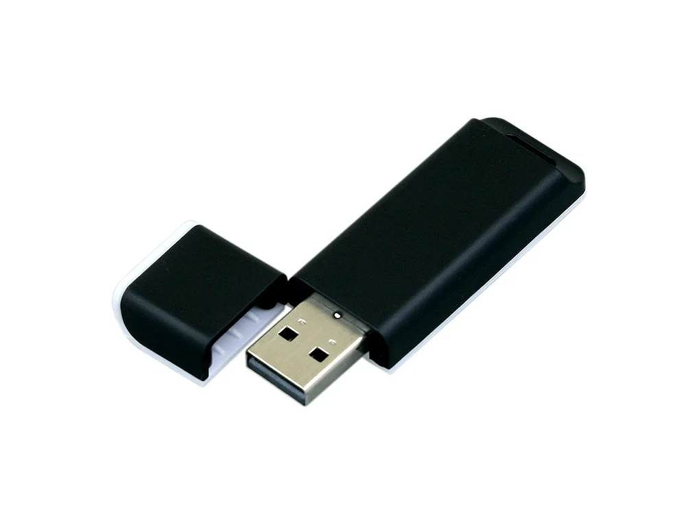 USB 2.0- флешка на 16 Гб с оригинальным двухцветным корпусом