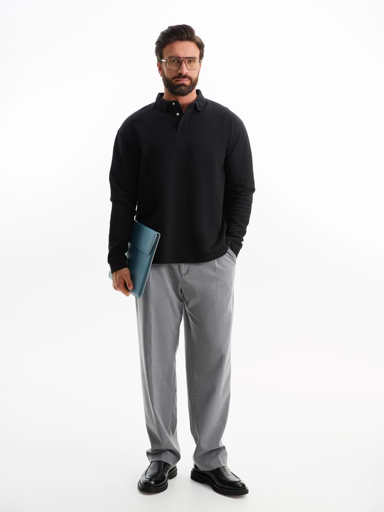 Рубашка поло оверсайз с длинным рукавом Heritage