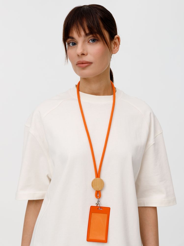 Шнурок для бейджа Tube Wood