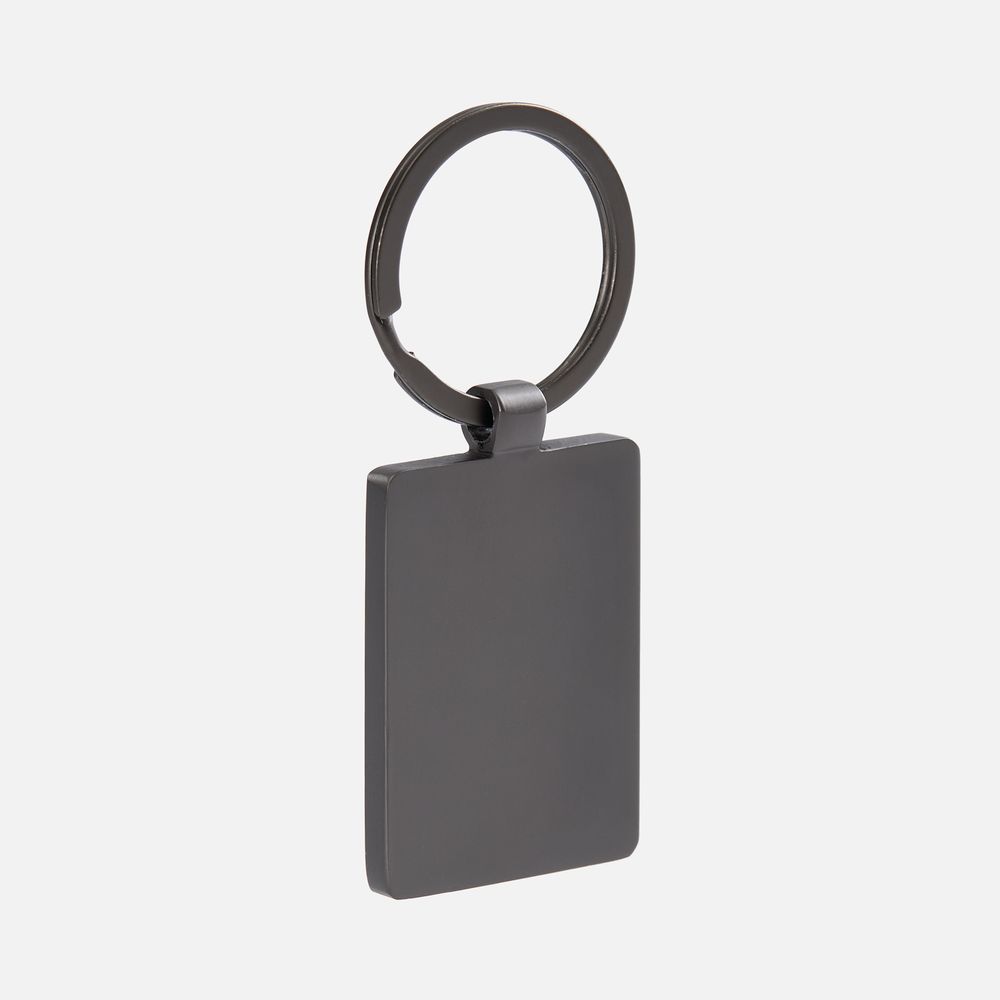 Брелок Gun Metal Leather Rectangle